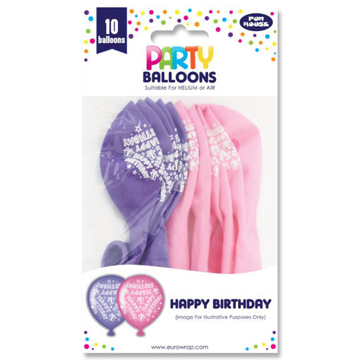 Picture of PARTY LATEX BALLOONS PINK 10 PACK - 11 INCH